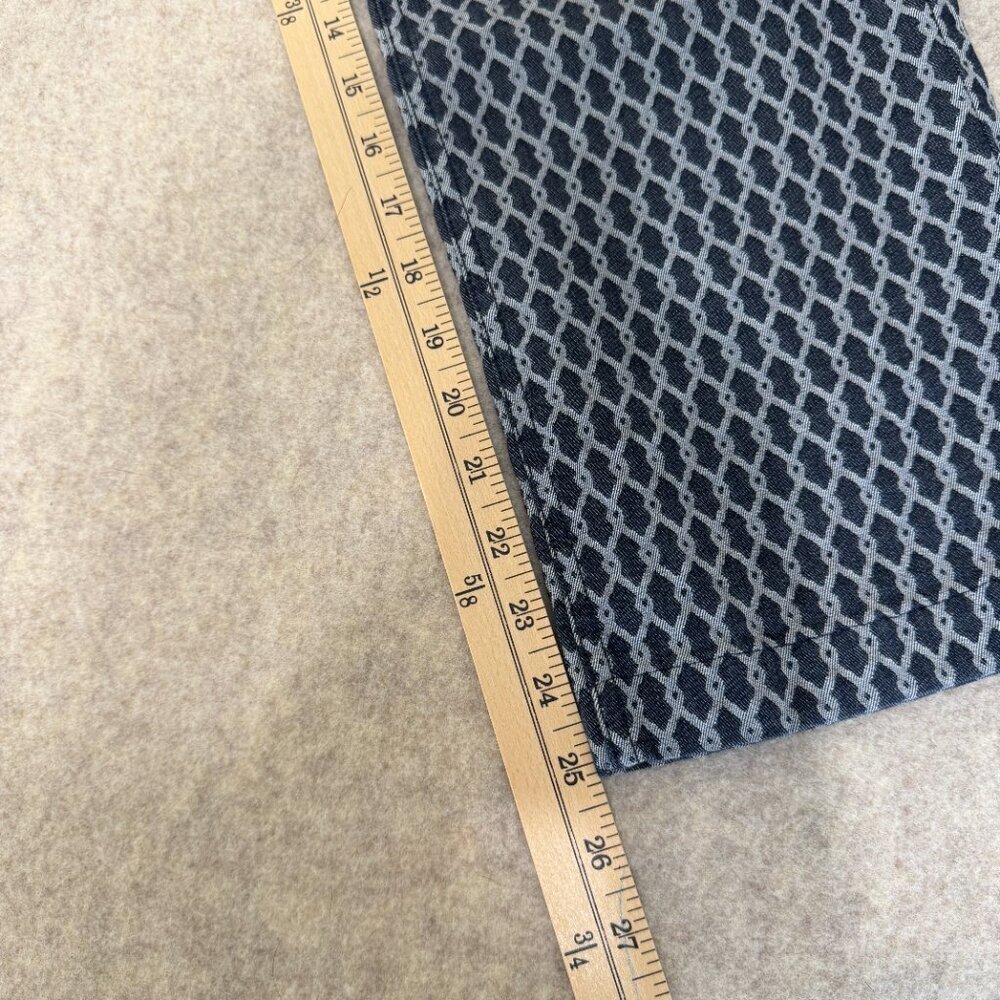 Doncaster Collection Blue Geometric Bootcut Pants Stretch Size 8 - Picture 4 of 13